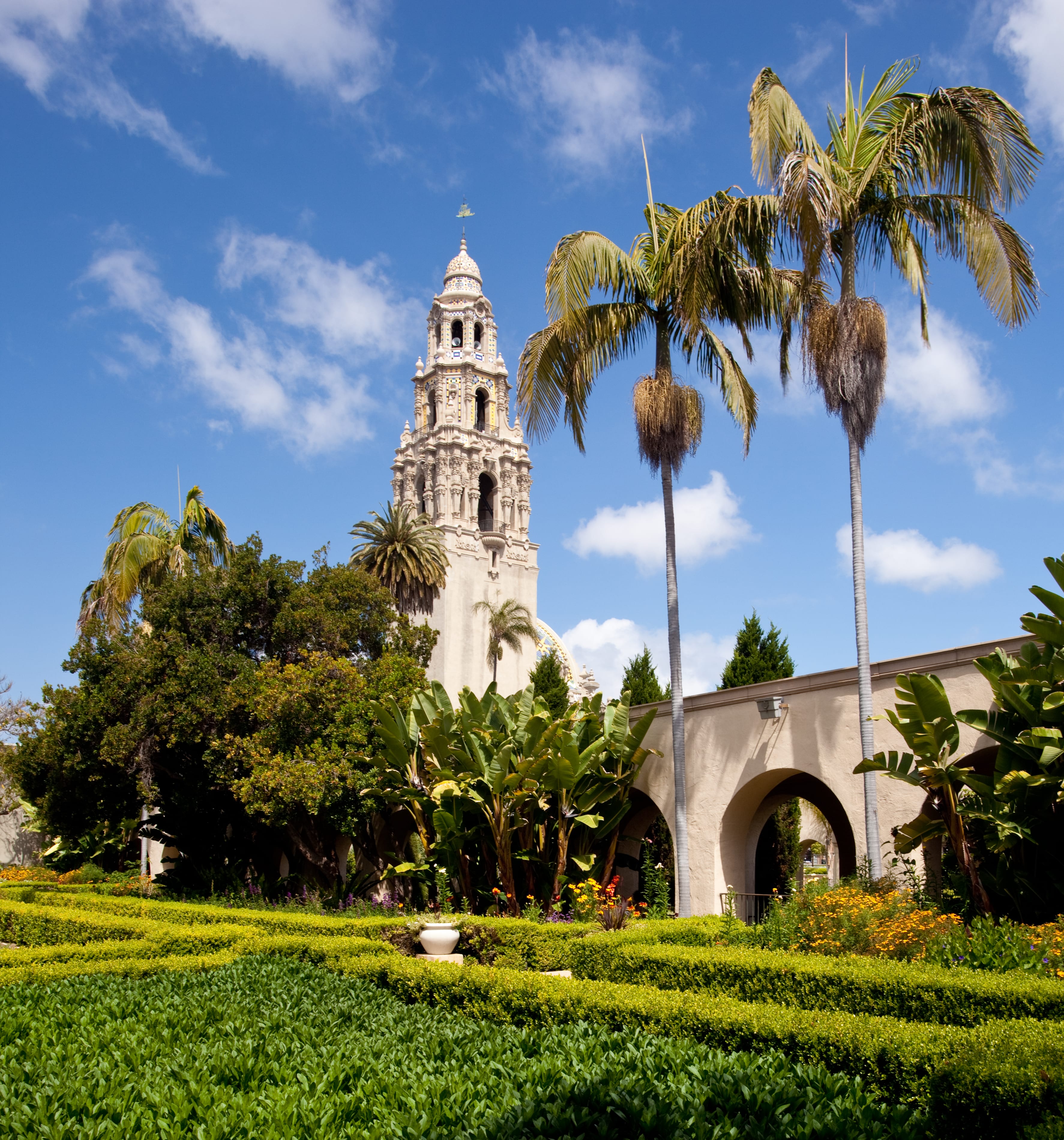 Alcazar Gardens in Balboa Park in San Diego